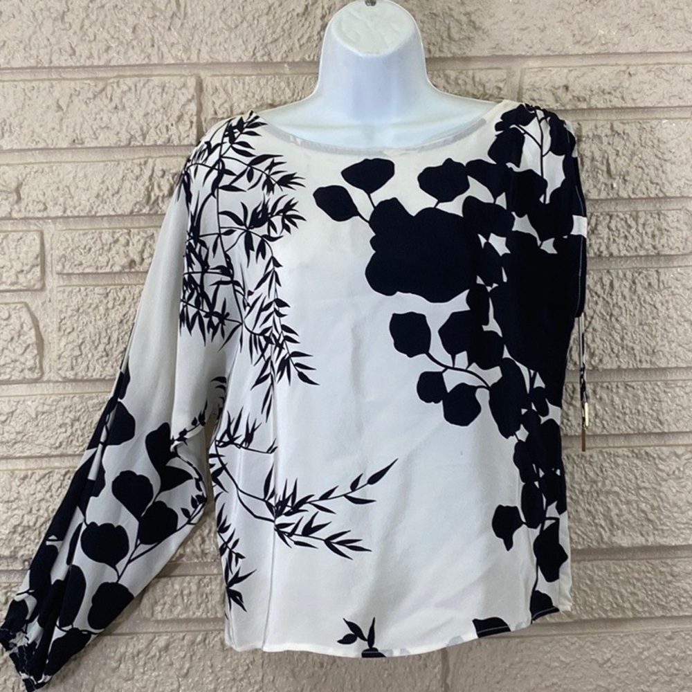 St. Vincent 100% Silk One Sleeve Top